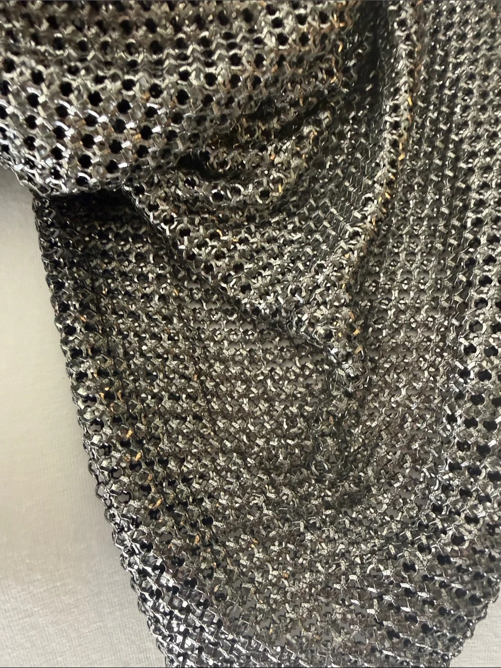 Black Sequin Triangle Scarf Bandana- Black and Silver Glam